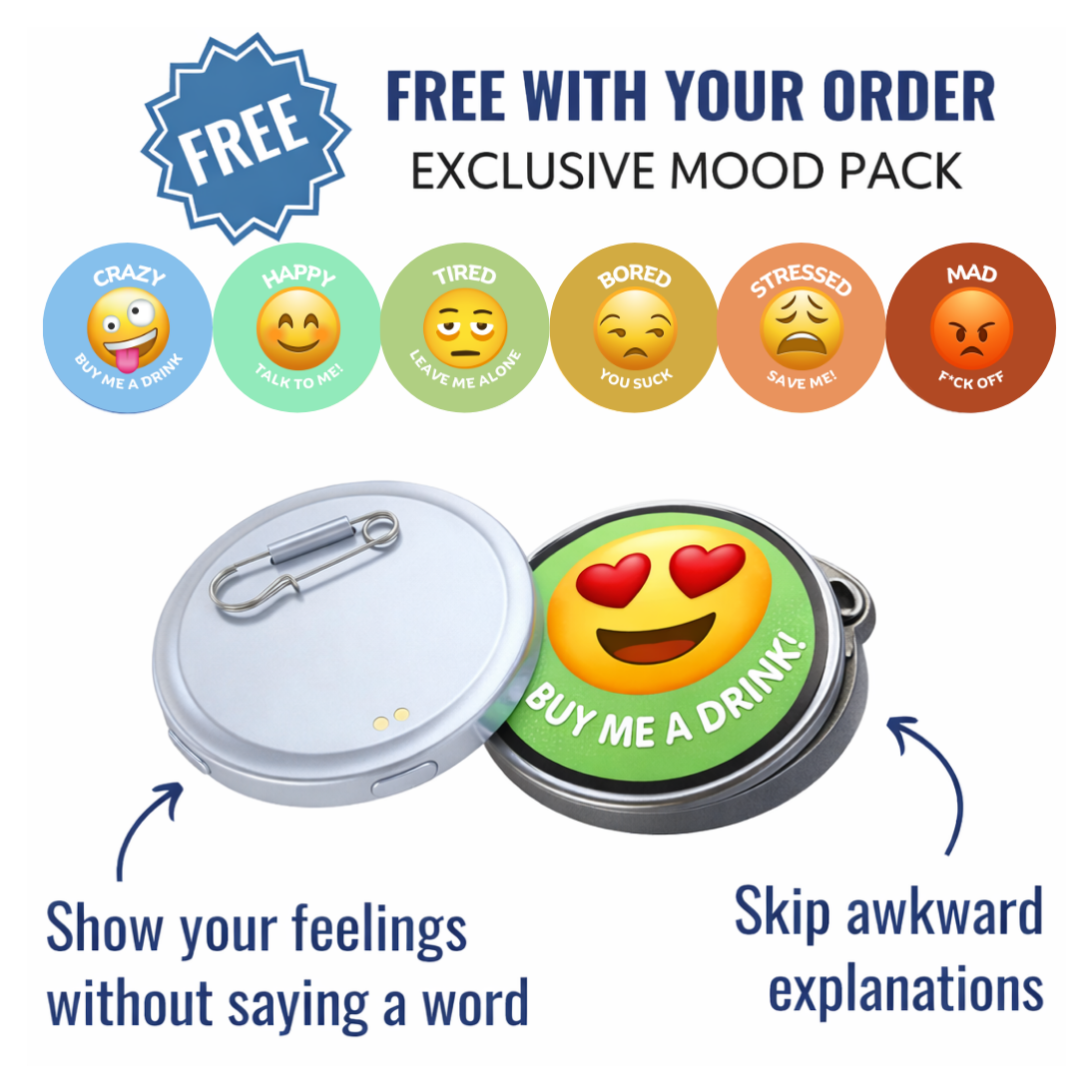 MoodiePin - Mood Badge